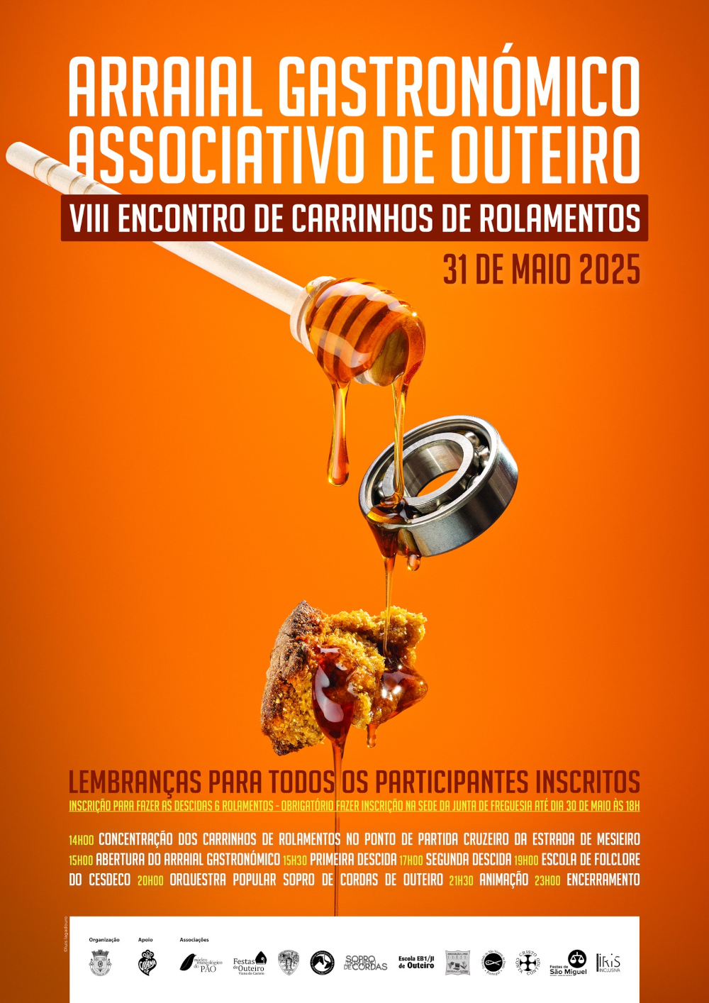 Leia mais sobre Arraial Gastronómico Associativo de Outeiro e VIII Encontro de Carrinhos de Rolamentos